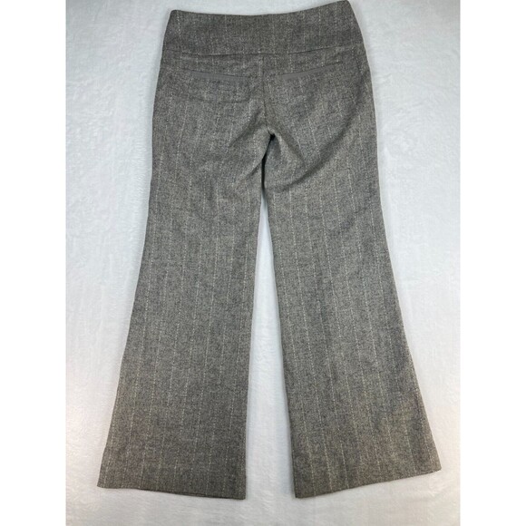 Cidra Pants Womens Size 2 (29x30) Wide Leg Mid Rise Wool Gray Striped Dressy - Picture 4 of 10